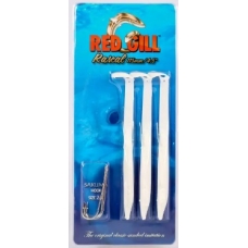 Red Gill Rascal 3 Amostras 115mm Cor:White(45) + 3 anzois sakuma 2/0 